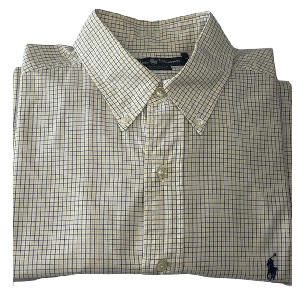 Ralph Lauren Men's Dress Casual Shirt Classic Fit Yarmouth Cotton Size 16 34-35 - Picture 3 of 16